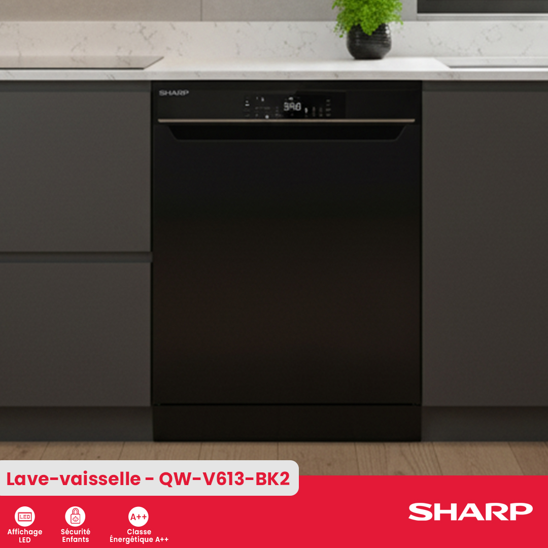 Sharp Dishwasher : QW-V613-BK2
