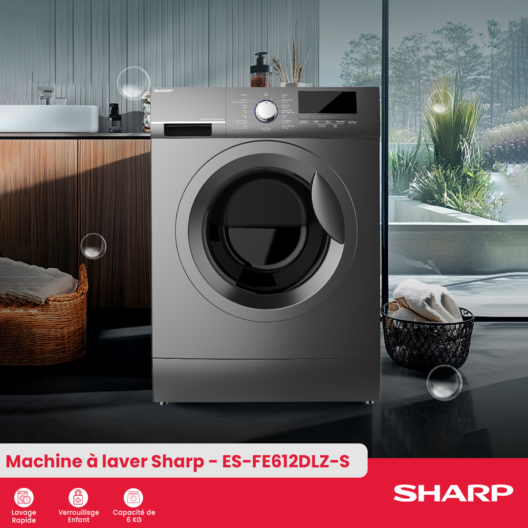 Sharp Washing Machine : ES-FE612DLZ-S