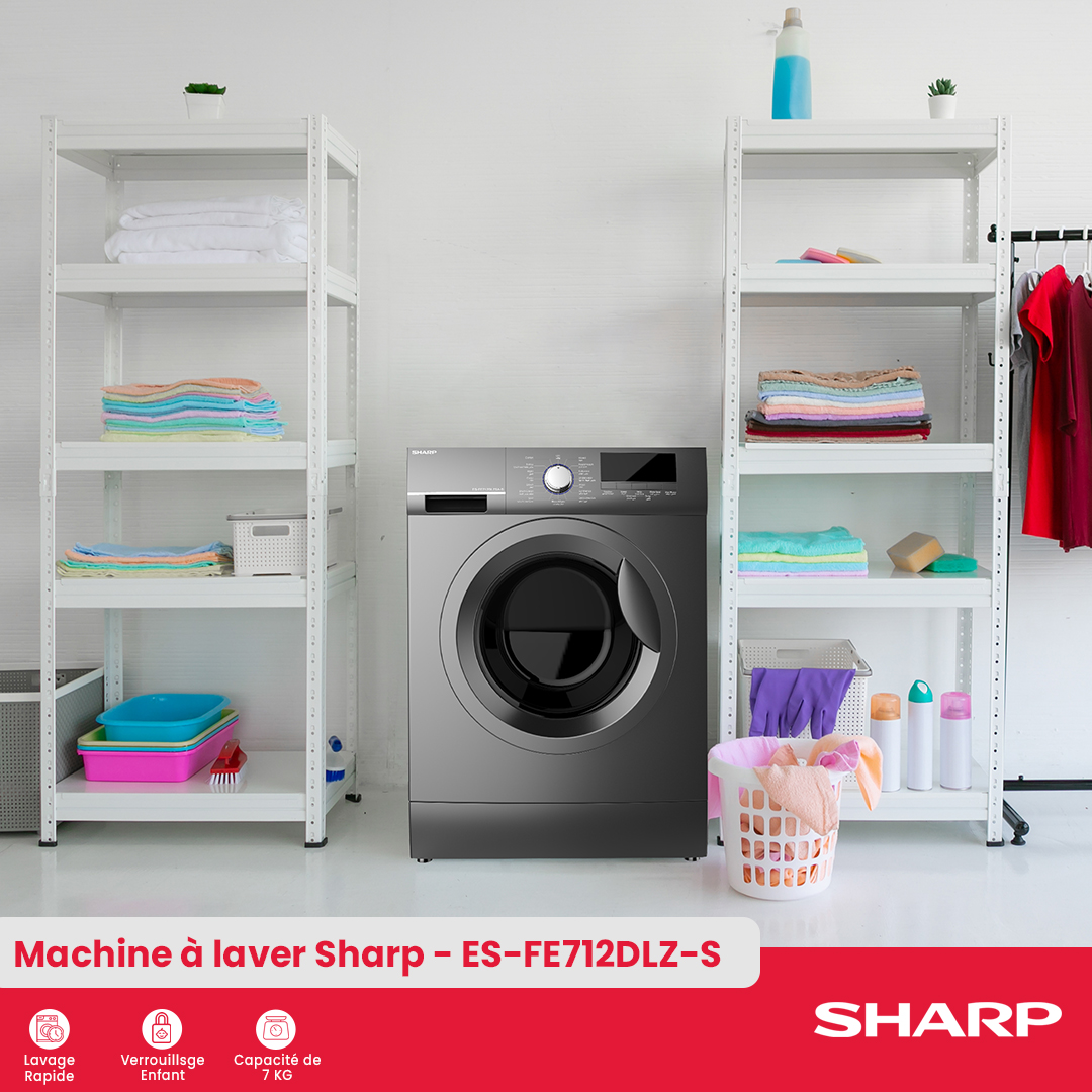 Sharp Washing Machine : ES-FE712DLZ-S