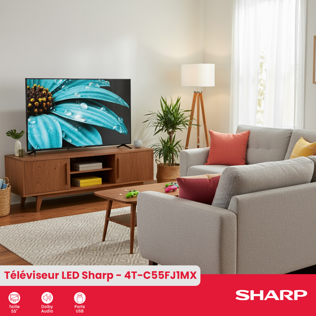 Sharp 4K UHD TV : 4T-C55FJ1MX