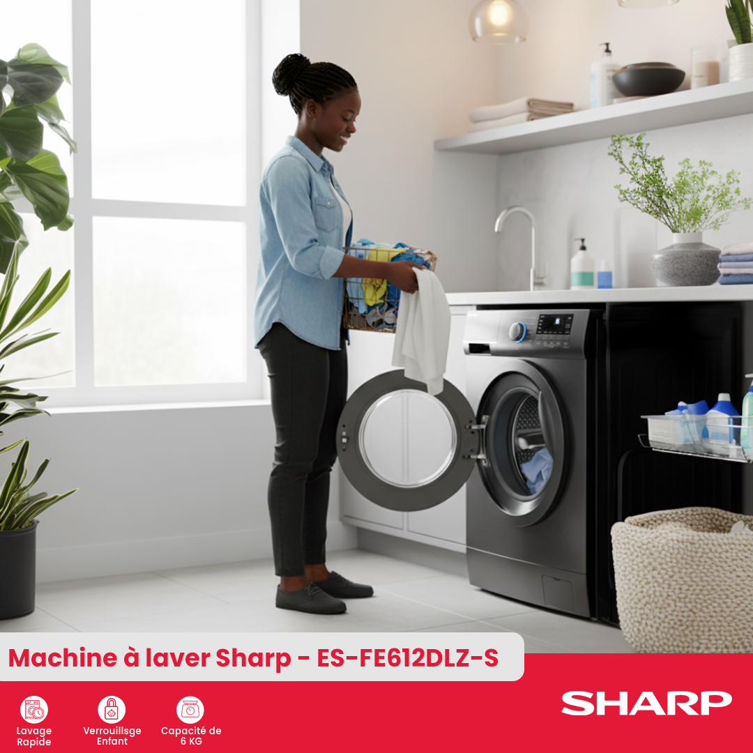 Sharp Washing Machine : ES-FE612DLZ-S - 3