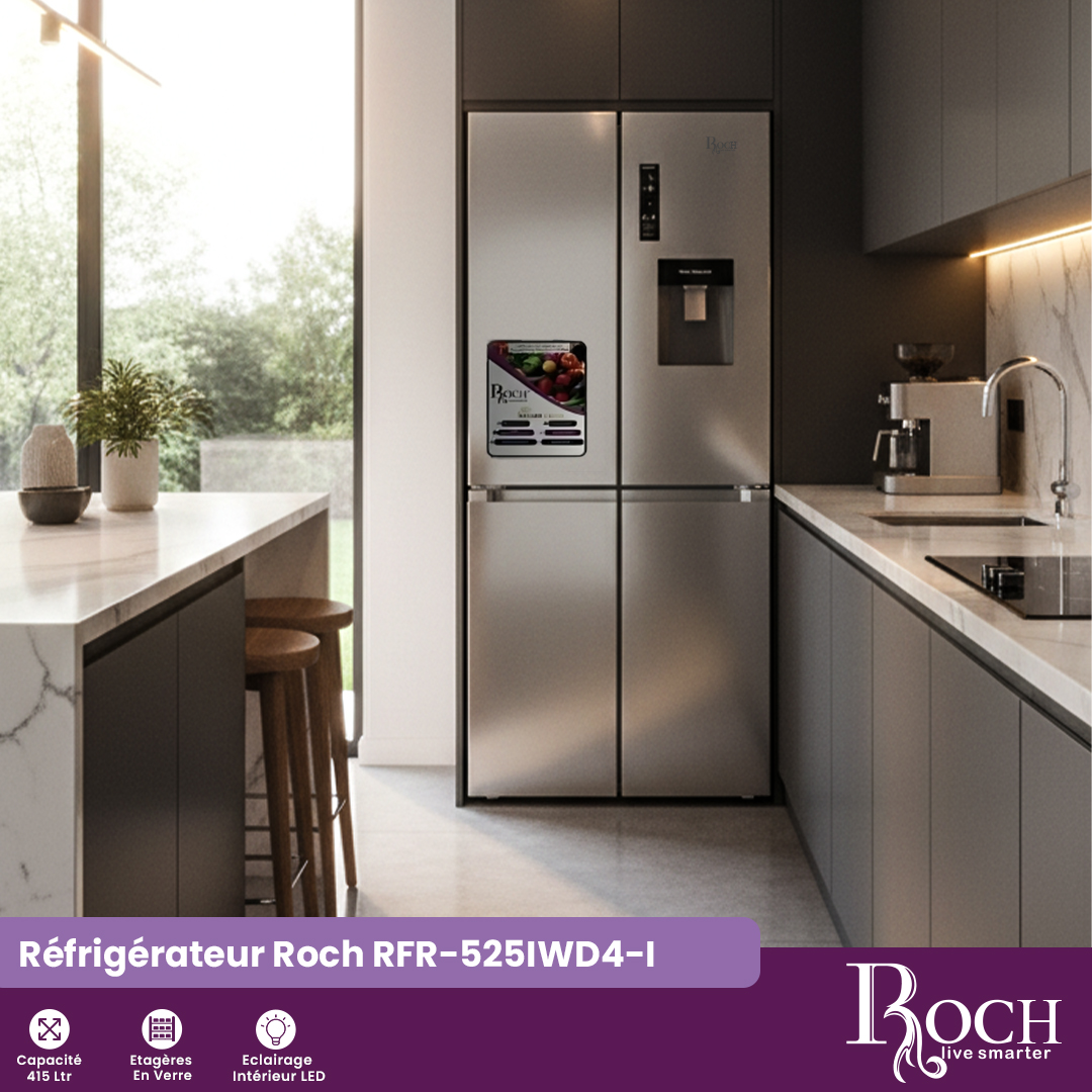 Roch 4 Gate Refrigerator : RFR-525IWD4-I - 3