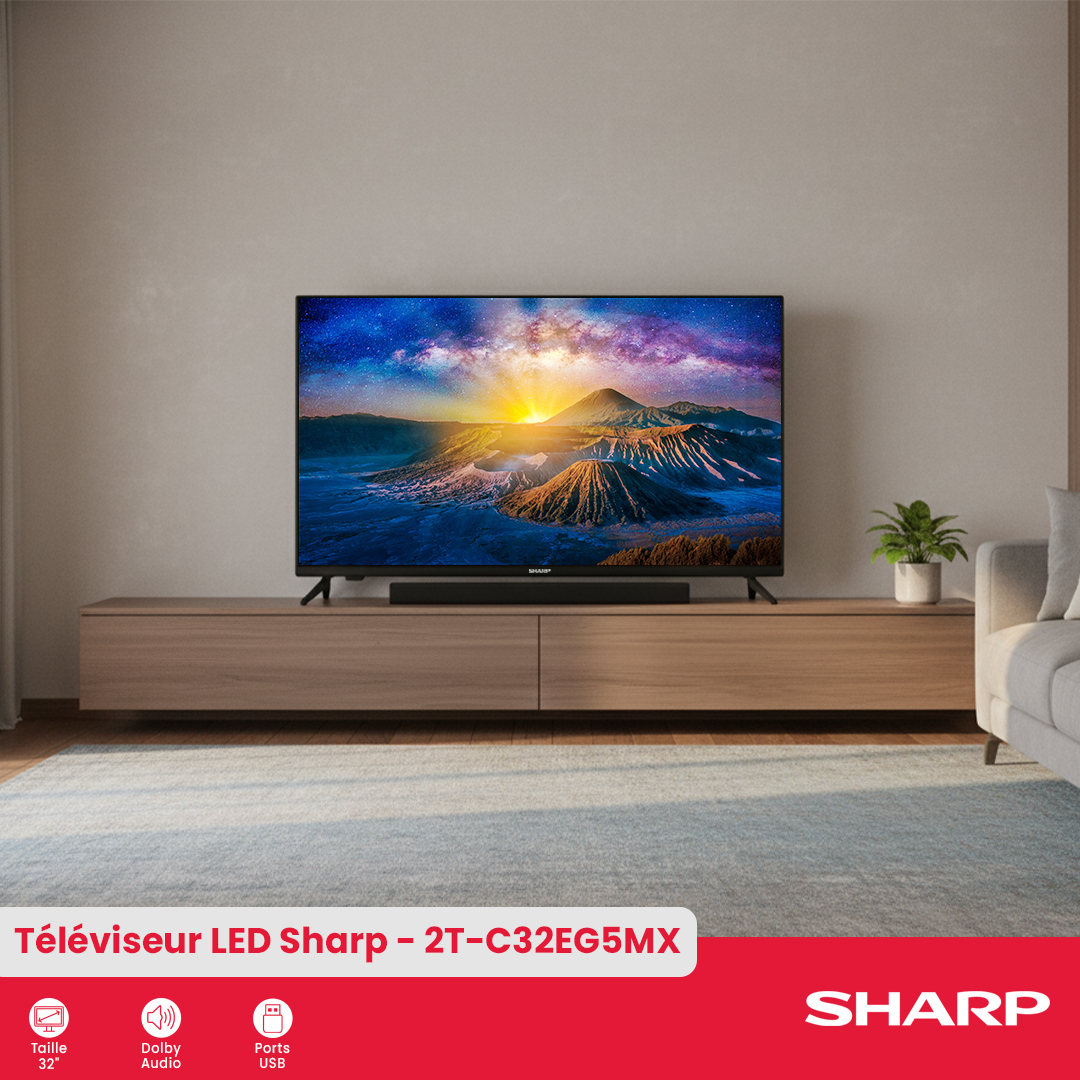 Sharp Smart TV : 2T-C32EG5MX - 2