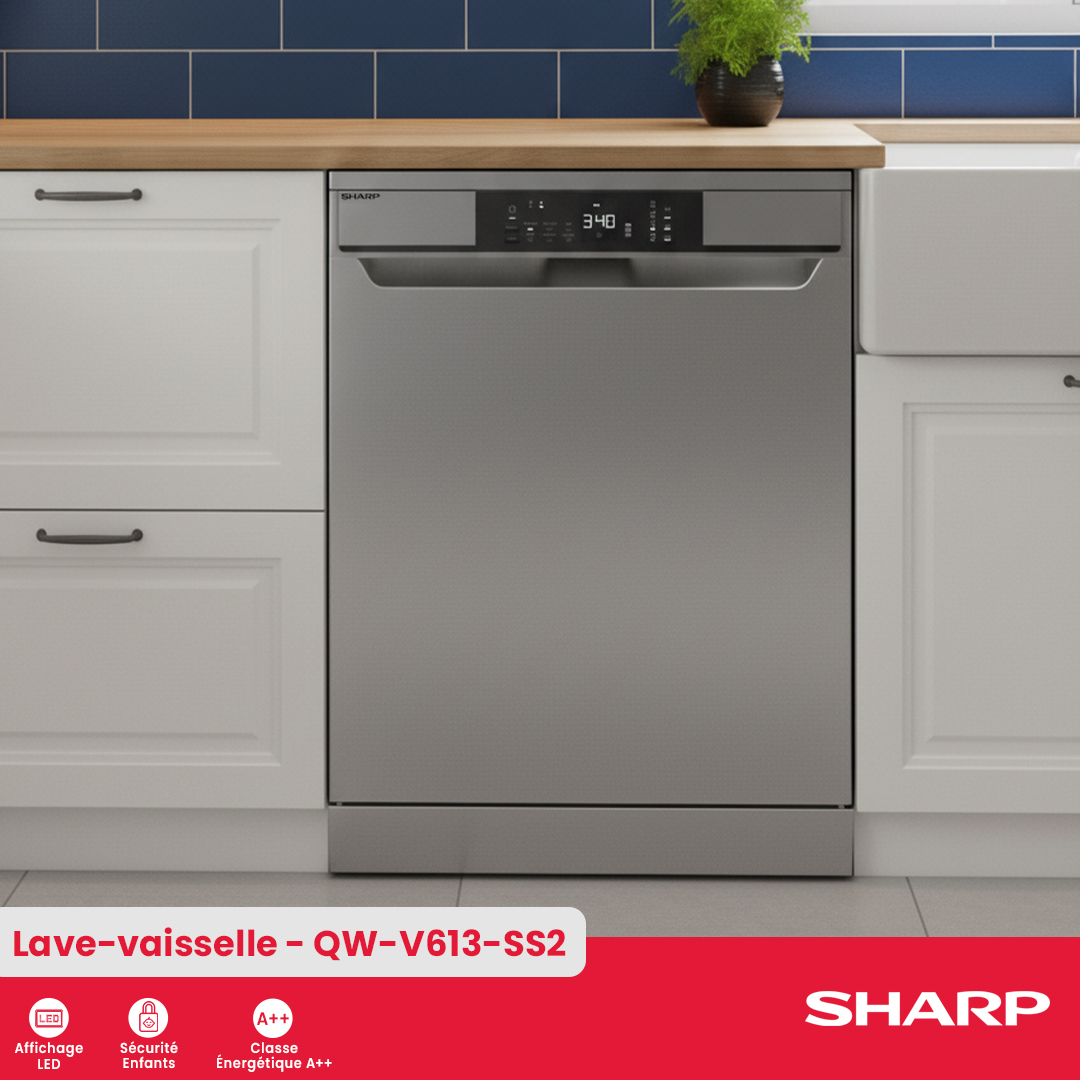 Sharp Dishwasher : QW-V613-SS2 - 2