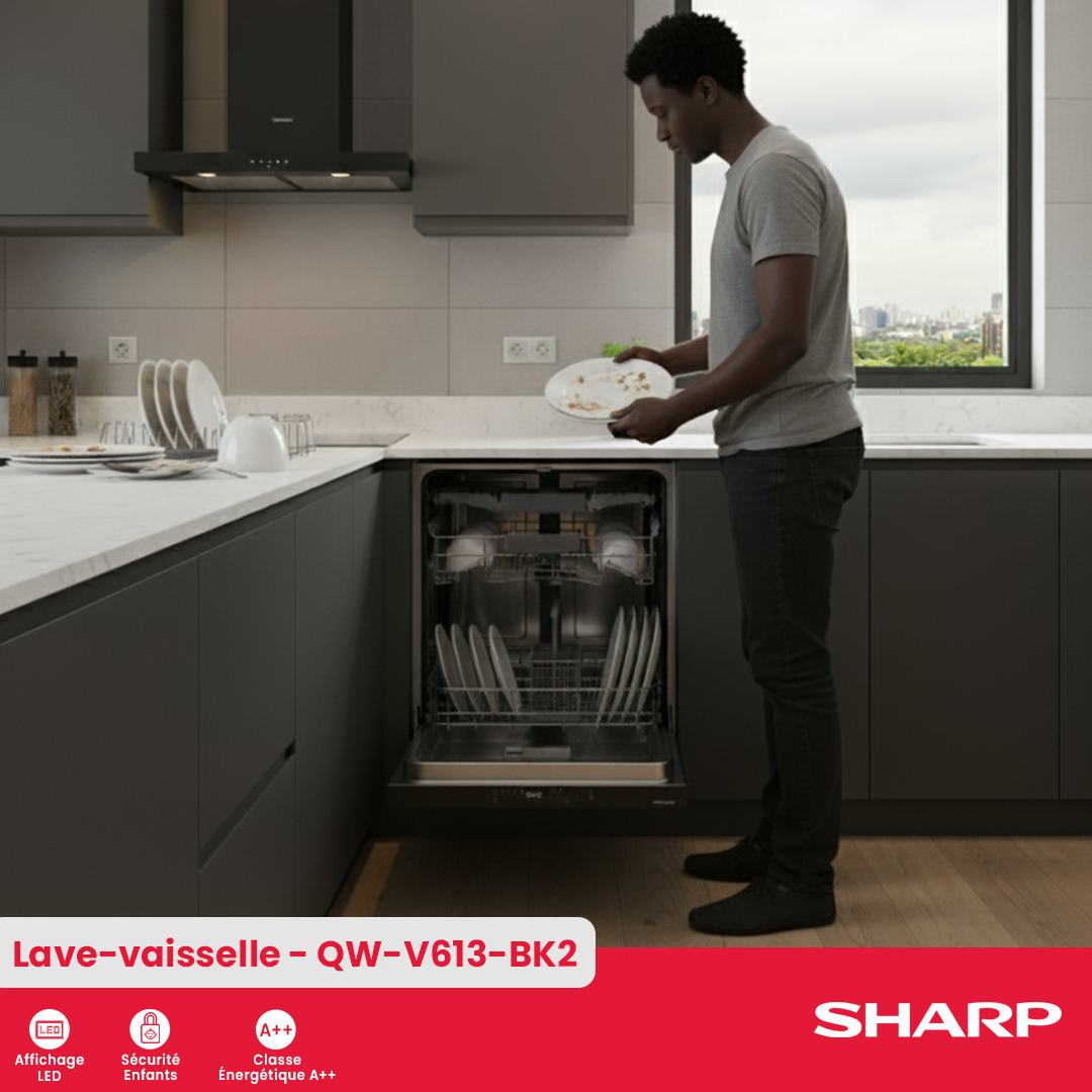Sharp Dishwasher : QW-V613-BK2 - 3
