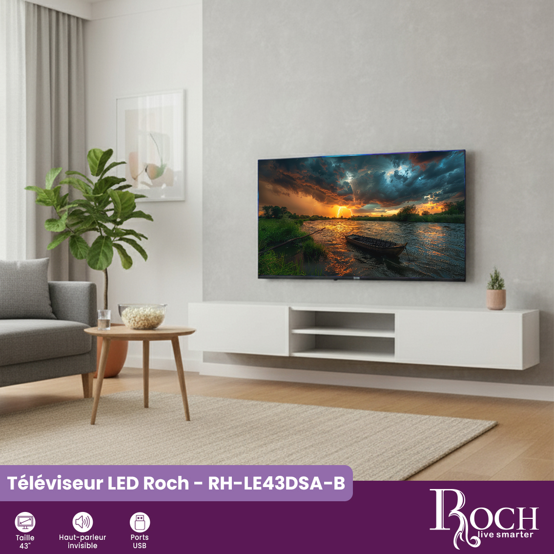 Roch Smart TV : RH-LE43DSA-B - 3