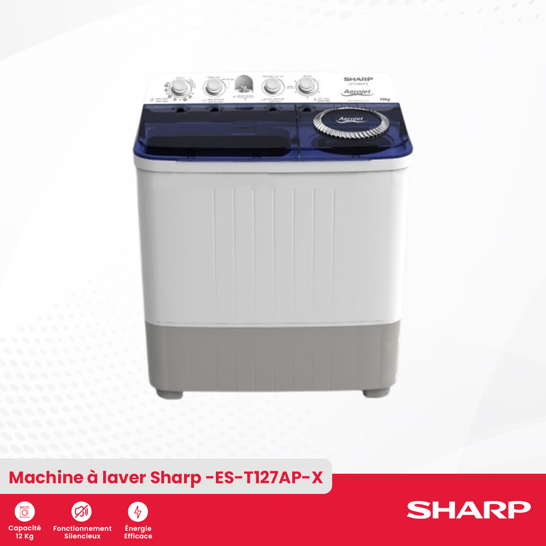Sharp Washing Machine : ES-T127AP-X - 3