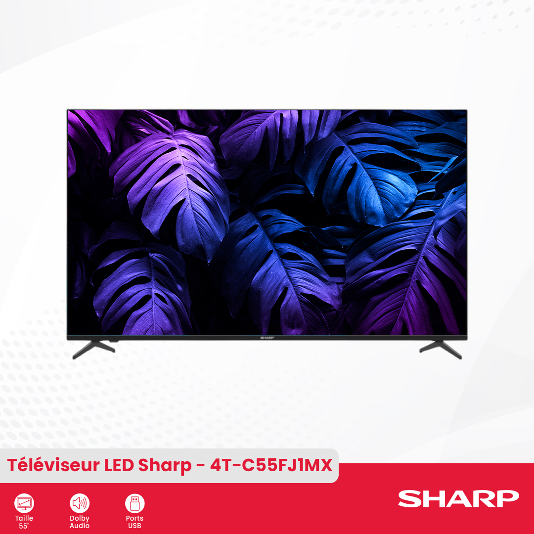 Sharp 4K UHD TV : 4T-C55FJ1MX - 1