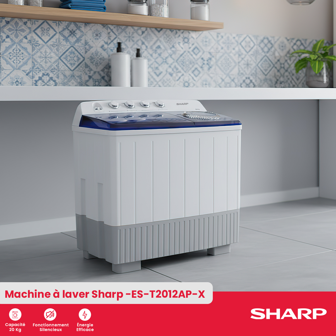 Sharp Washing Machine : ES-T2012AP-X - 2