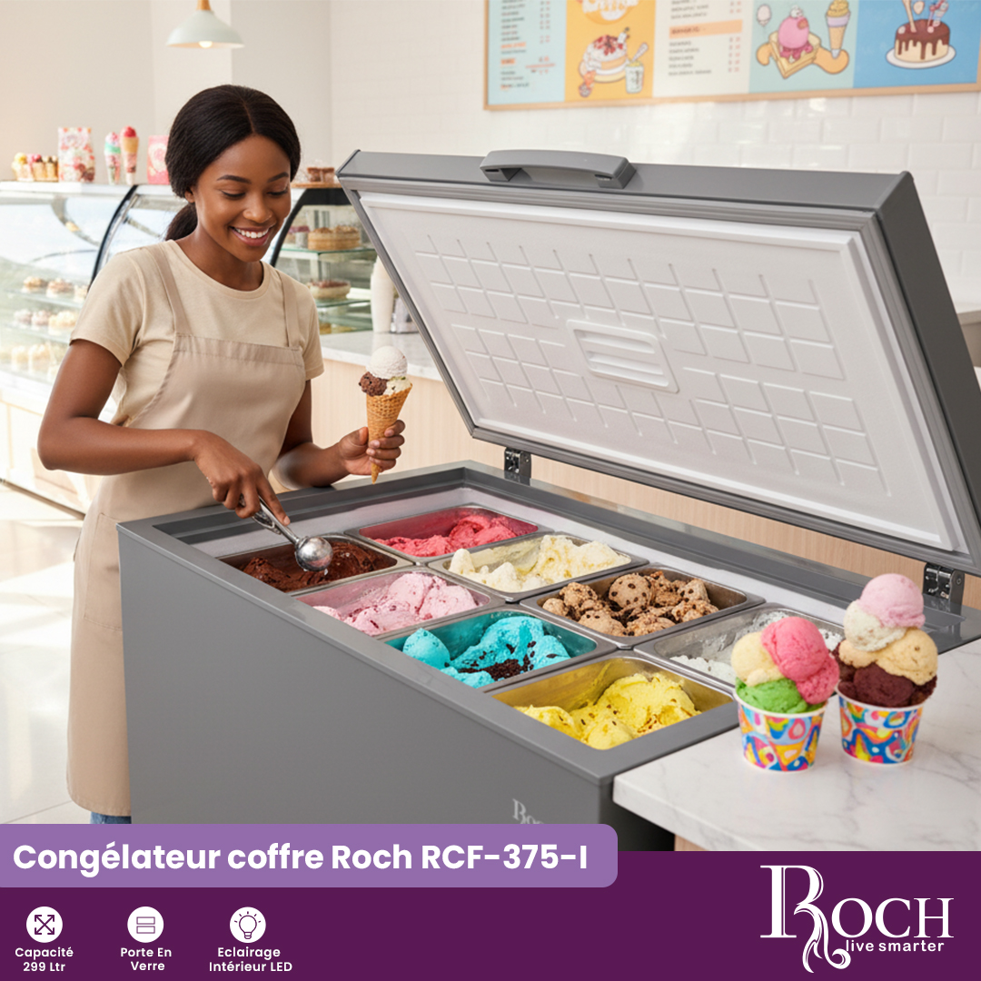 Roch Chest Freezer : RCF-375-I - 1