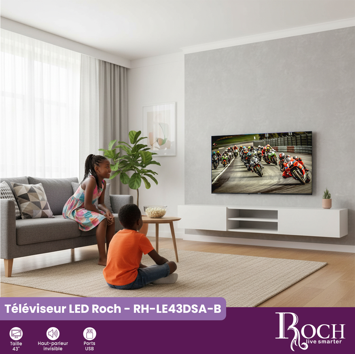 Roch Smart TV : RH-LE43DSA-B - 1