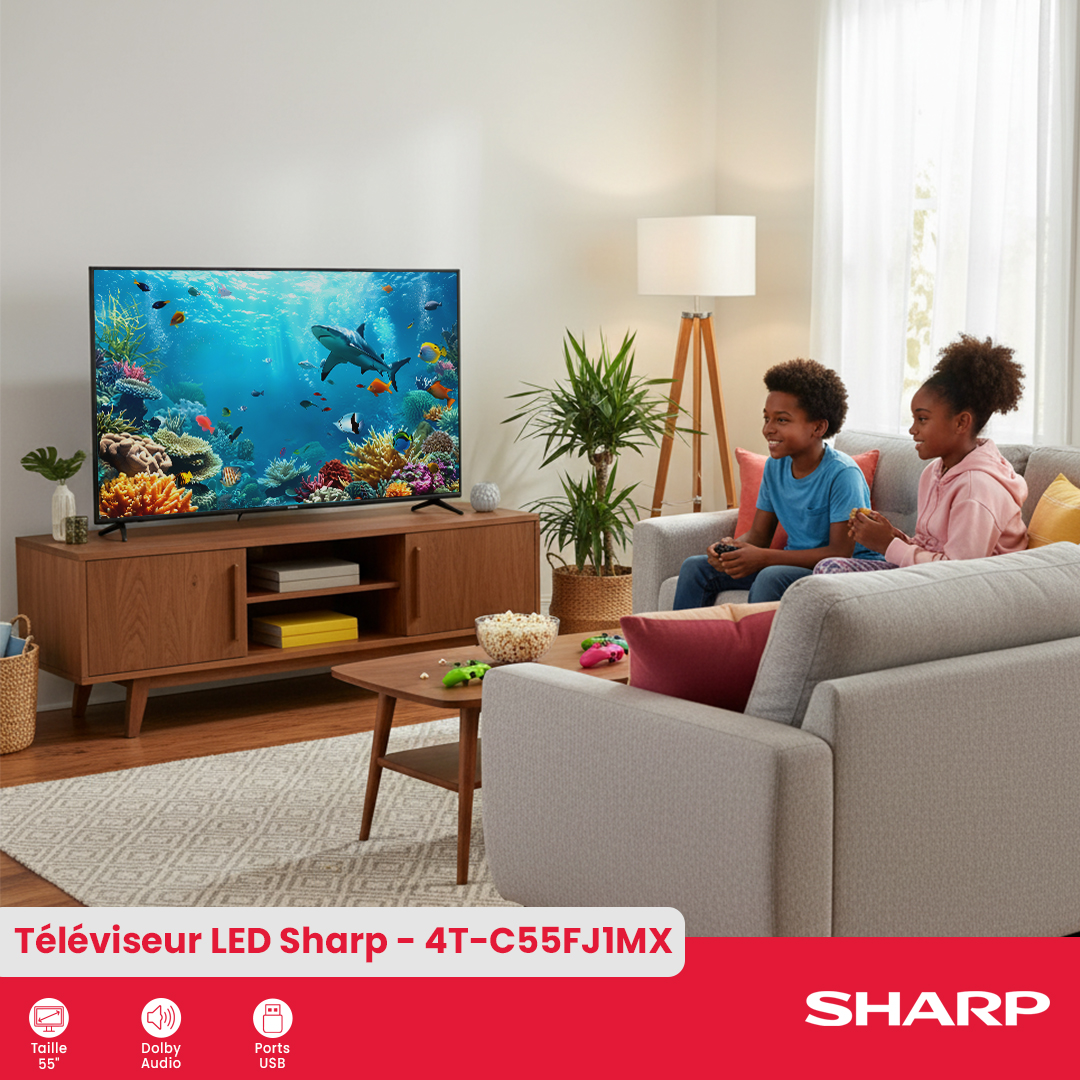 Sharp 4K UHD TV : 4T-C55FJ1MX - 3