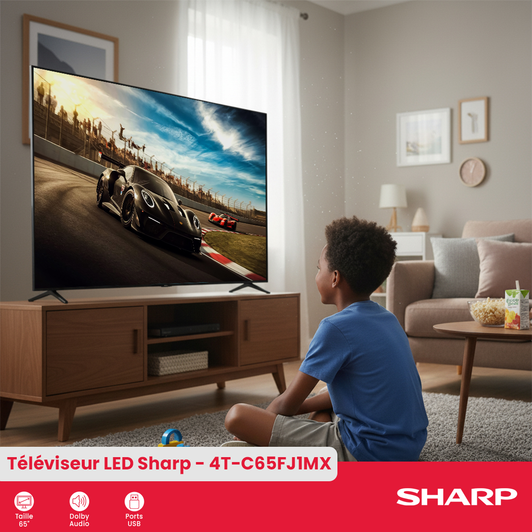Sharp 4K UHD TV : 4T-C65FJ1MX - 3
