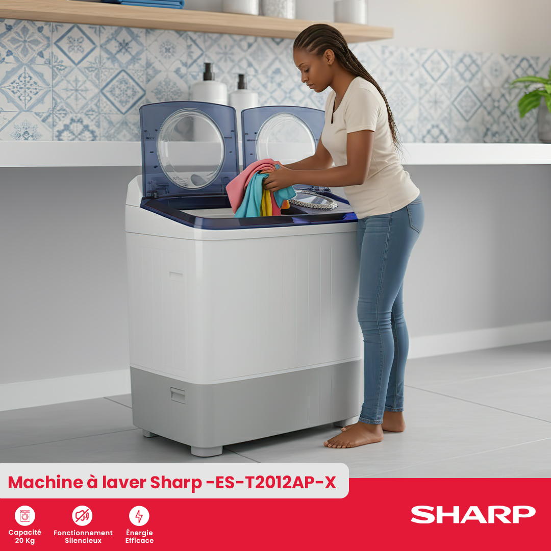 Sharp Washing Machine : ES-T2012AP-X - 3