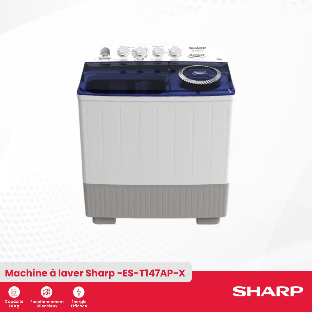 Sharp Washing Machine : ES-T147AP-X - 1
