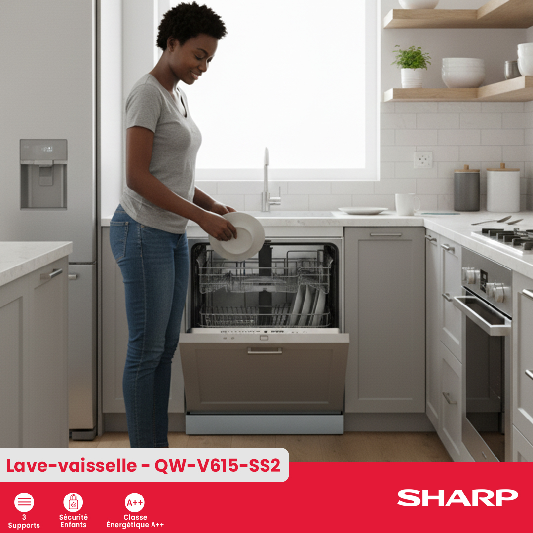 Sharp Dishwasher : QW-V615-SS2 - 3